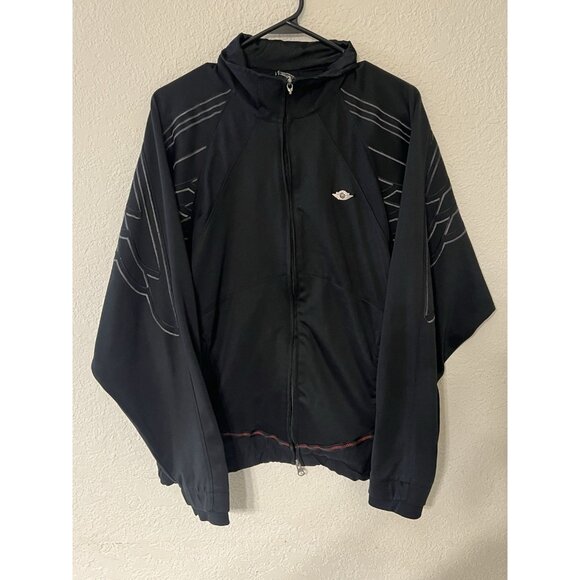 Jordan Other - Vintage Jordan Jacket Mens Medium Black Track Full Zip Long Sleeve Wings